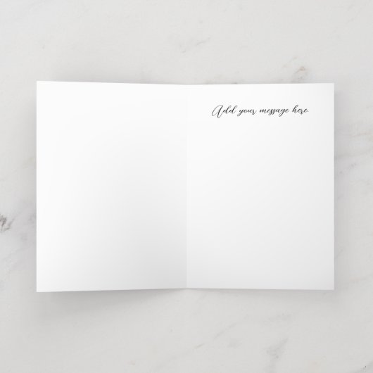 蝶エレガント誕生日 箔グリーティングカード (内側レイダウン)