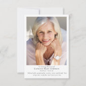 蝶エンジェルズ写真記念悔やみや弔慰葬儀 サンキューカード (正面)