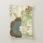 蝶オンシート音楽フローラデザイン アクセントクッション (正面(垂直))