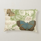 蝶オンシート音楽フローラデザイン アクセントクッション (裏面)