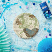 蝶オンシート音楽フローラデザイン ペーパープレート (パーティー)