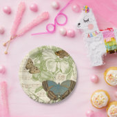 蝶オンシート音楽フローラデザイン ペーパープレート (パーティー)