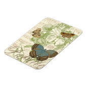 蝶オンシート音楽フローラデザイン マグネット (左側)