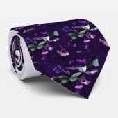 蝶オンパープル ネクタイ (ロール)
