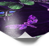 蝶オンパープル フォトプリント            (角)