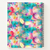 蝶オンフラワーフィールドアクアターコイズ ノートブック (裏面)