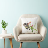 蝶オンミルクウィード開花，白 クッション (椅子)