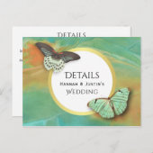 蝶オン南西の色結婚の詳細 ポストカード (正面/裏面)