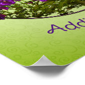 蝶オン抽象芸術フラワーアートパーソナライズされた ポスター (角)