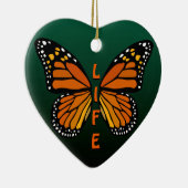 蝶オーナメントのパーソナライズな蝶オーナメント セラミックオーナメント (右)