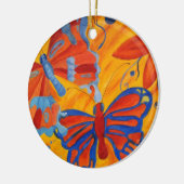 蝶オーナメント セラミックオーナメント (左)