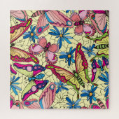 蝶オーバーフラワーメドービュー ジグソーパズル (横)