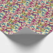 蝶オーバーフラワーメドービュー ラッピングペーパー (角)