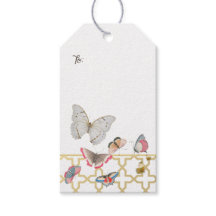 蝶カスタマイズかわいらし可能なイースターギフトラベル