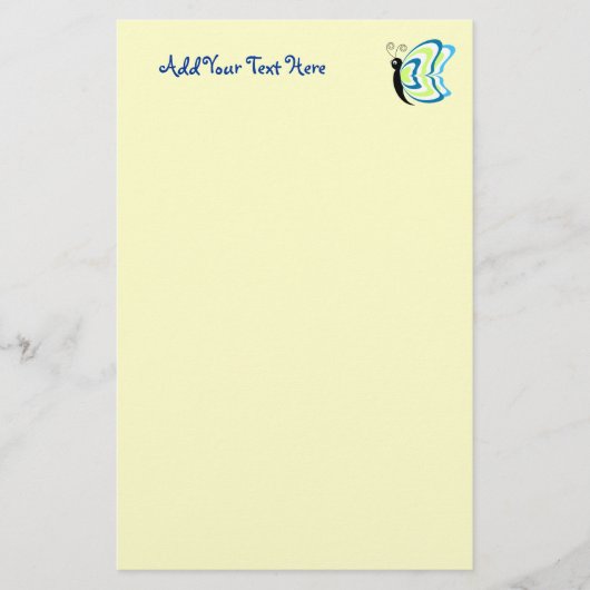 蝶カスタマイズ文具 便箋 (正面)