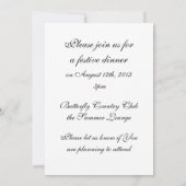 蝶カスタムの発表 – カスタマイズ 招待状 (裏面)