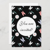 蝶カスタムの発表 – カスタマイズ 招待状 (正面/裏面)