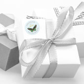 蝶カスタムイラストレーション付き手作りラベル ラウンドシール