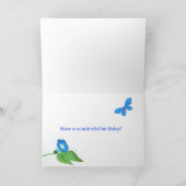 蝶カスタムカード付き誕生日年齢いとこの シーズンカード (内部)