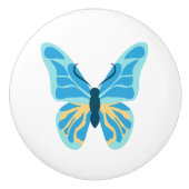 蝶カスタム色グラフィック セラミックノブ (正面)