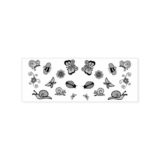 蝶カタツムリ昆虫サンダー_コーブ ラバースタンプ (インプリント)