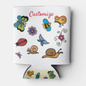 蝶カタツムリ昆虫サンダー_Cov 缶クーラー (正面)