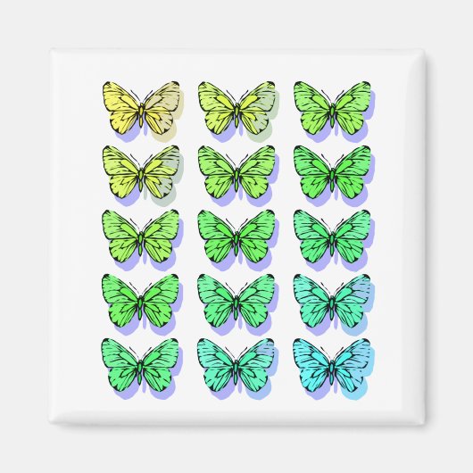 蝶カッコいい類 マグネット (正面)