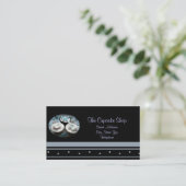 蝶カップケーキの名刺 名刺 (スタンド正面)