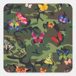 蝶カモフラージュ スクエアシール