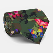 蝶カモフラージュ ネクタイ (ロール)