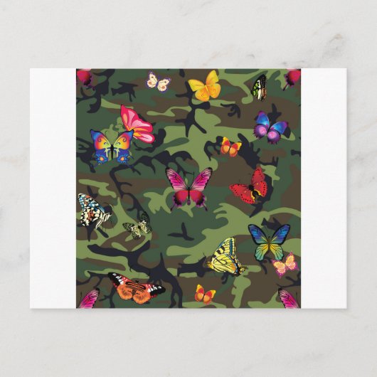 蝶カモフラージュ ポストカード (正面)
