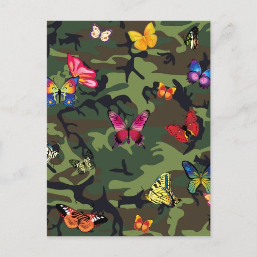 蝶カモフラージュ ポストカード (正面)