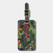 蝶カモフラージュ ラゲッジタグ (正面縦)