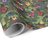 蝶カモフラージュ ラッピングペーパー (ロールコーナー)
