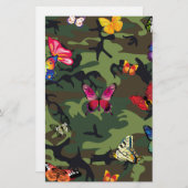 蝶カモフラージュ 便箋 (正面/裏面)