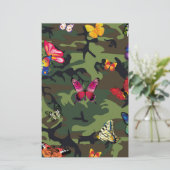 蝶カモフラージュ 便箋 (スタンド正面)