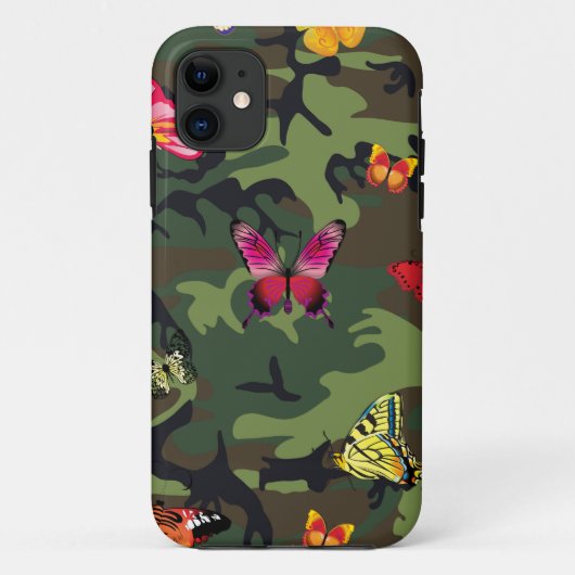 蝶カモフラージュ Case-Mate iPhoneケース (裏面)
