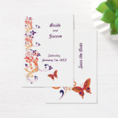 蝶カラフル々結婚式の日付を保存 (デスク)