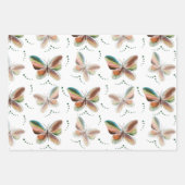 蝶カラフルすべての行事 ラッピングペーパーシート (正面2)