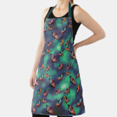 蝶カラフルとティール（緑がかった色）《写真》ぼけ味かわいいガーリーと エプロン (インサイチュ)