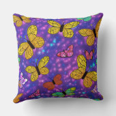 蝶カラフルとネオンホタル クッション (裏面)