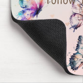 蝶カラフルとハート マウスパッド (コーナー)