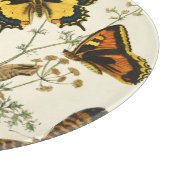 蝶カラフルと毛虫の集まり カッティングボード (角)