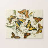 蝶カラフルと毛虫の集まり ジグソーパズル (横)