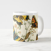 蝶カラフルと毛虫の集まり ジャンボコーヒーマグカップ (正面右)