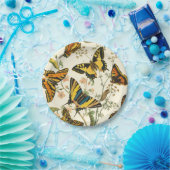 蝶カラフルと毛虫の集まり ペーパープレート (パーティー)