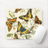 蝶カラフルと毛虫の集まり マウスパッド (マウス)