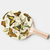 蝶カラフルと毛虫の集まり 卓球ラケット (横)