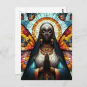 蝶カラフルの修道女 ポストカード (正面/裏面)