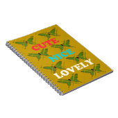 蝶カラフルの装飾:かわいい、素敵、素敵。 ノートブック (右側)